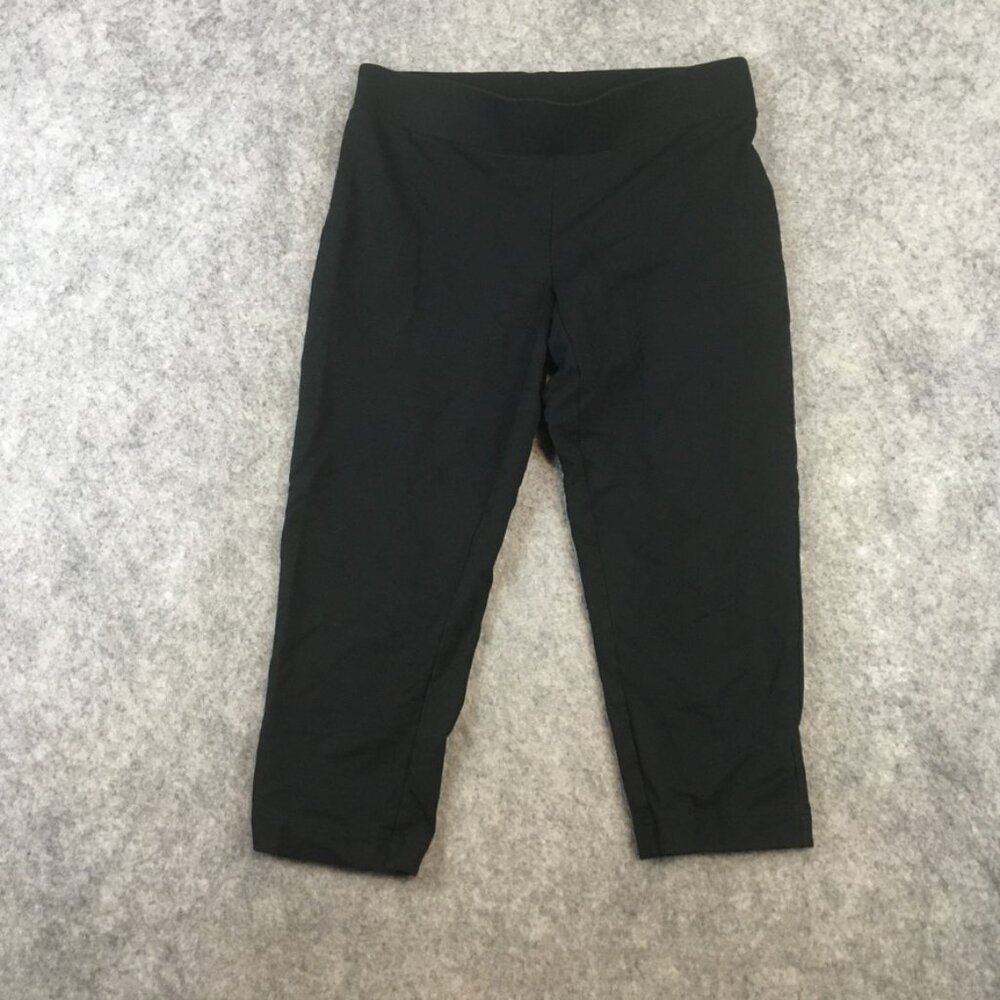 J Jill Pants XSP Pure Jill Slim Leg Cropped Black Mid Rise Pull On Career Pima